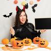 30pcs Happy Halloween Photo Booth Props Kit Witch Hat Pumpkin Bat Fancy Selfie Picture Prop for Kids Adults Dress Up Accessories