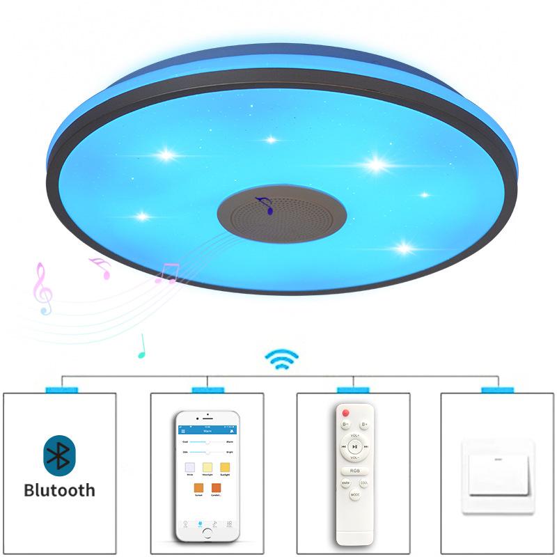 30/33 см умный Bluetooth музыкальный светильник с приложением современный простой каркасный светодиодный потолочный светильник для спальни