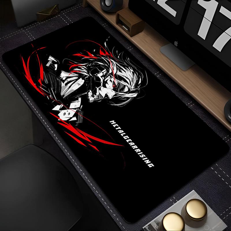 Metal Gear Rising Raiden Large Gamer Mouse Pad Laptop Gaming Accessories Keyboard Mousepad Anime Game Cabinet Table Mat Carpet