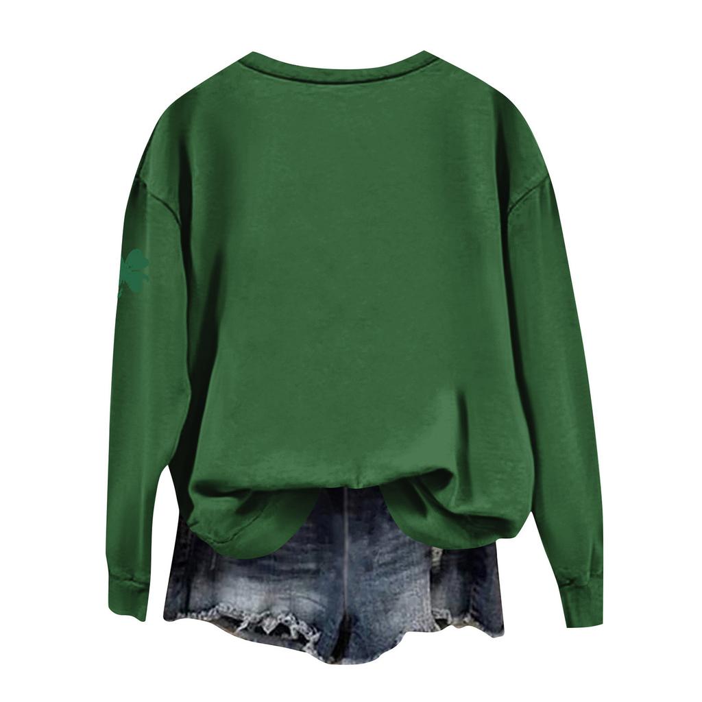 Женская повседневная модная блузка с длинным рукавом и круглым вырезом, пуловер с принтом