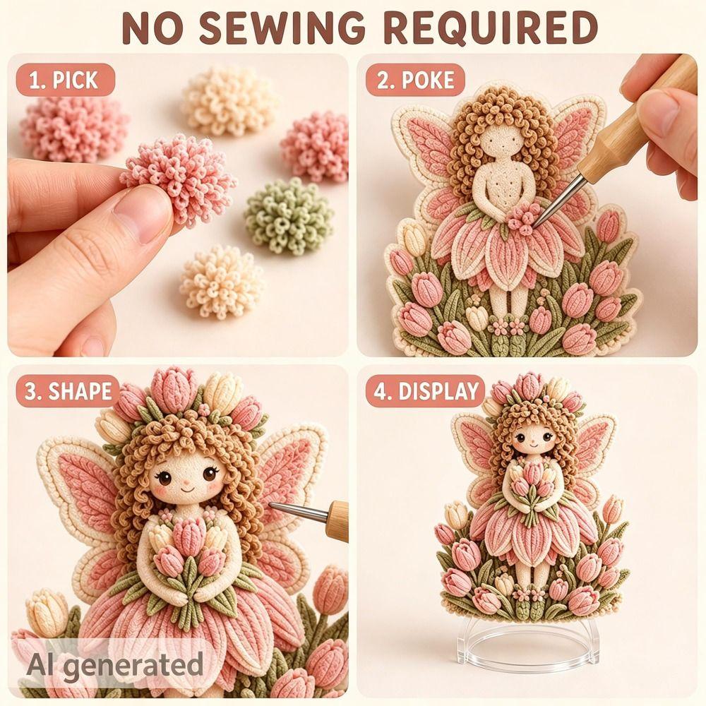 Beginner Friendly Embroidery Craft Set DIY Handmade Needlework Craft Kit  For Adults