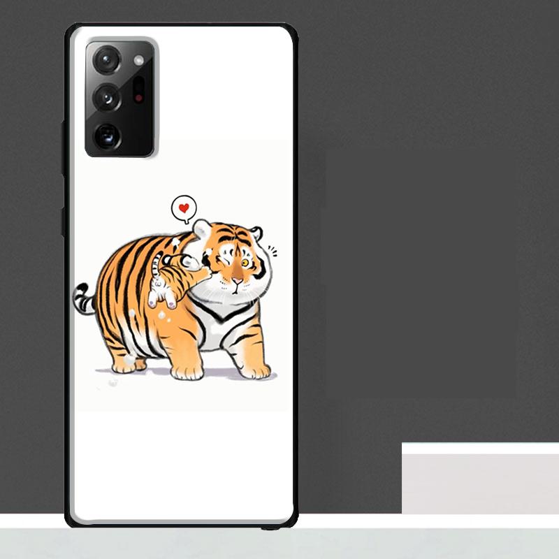 Толстый тигр Мультяшный Забавный Чехол Для Samsung Galaxy S24 Ultra S23 S22 S21 S25 Ultra S9 S10 S20 Plus S25 FE Чехол для Телефона