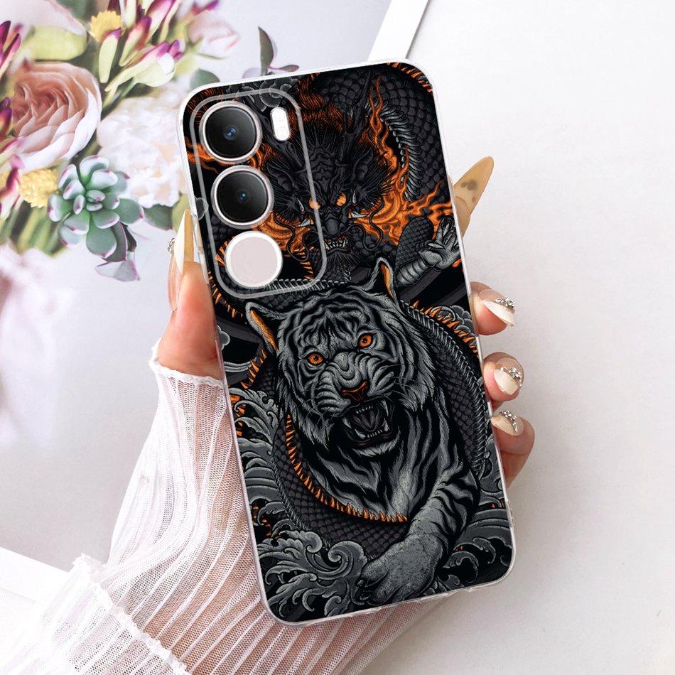 Для Vivo Y19s Pro Крутой Чехол с Рисунком Дракона и Тигра Для Vivo Y19s Y 19S Pro V2419 Мягкие Силиконовые TPU Чехлы