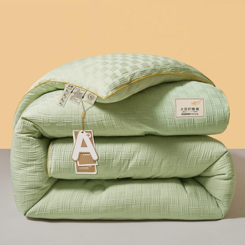High Quality 2-in-1 Soybean Fiber Quilt with Zipper Autumn Winter Thickened Warm Comforter Grade A Queen Soft Double Bed Duvet