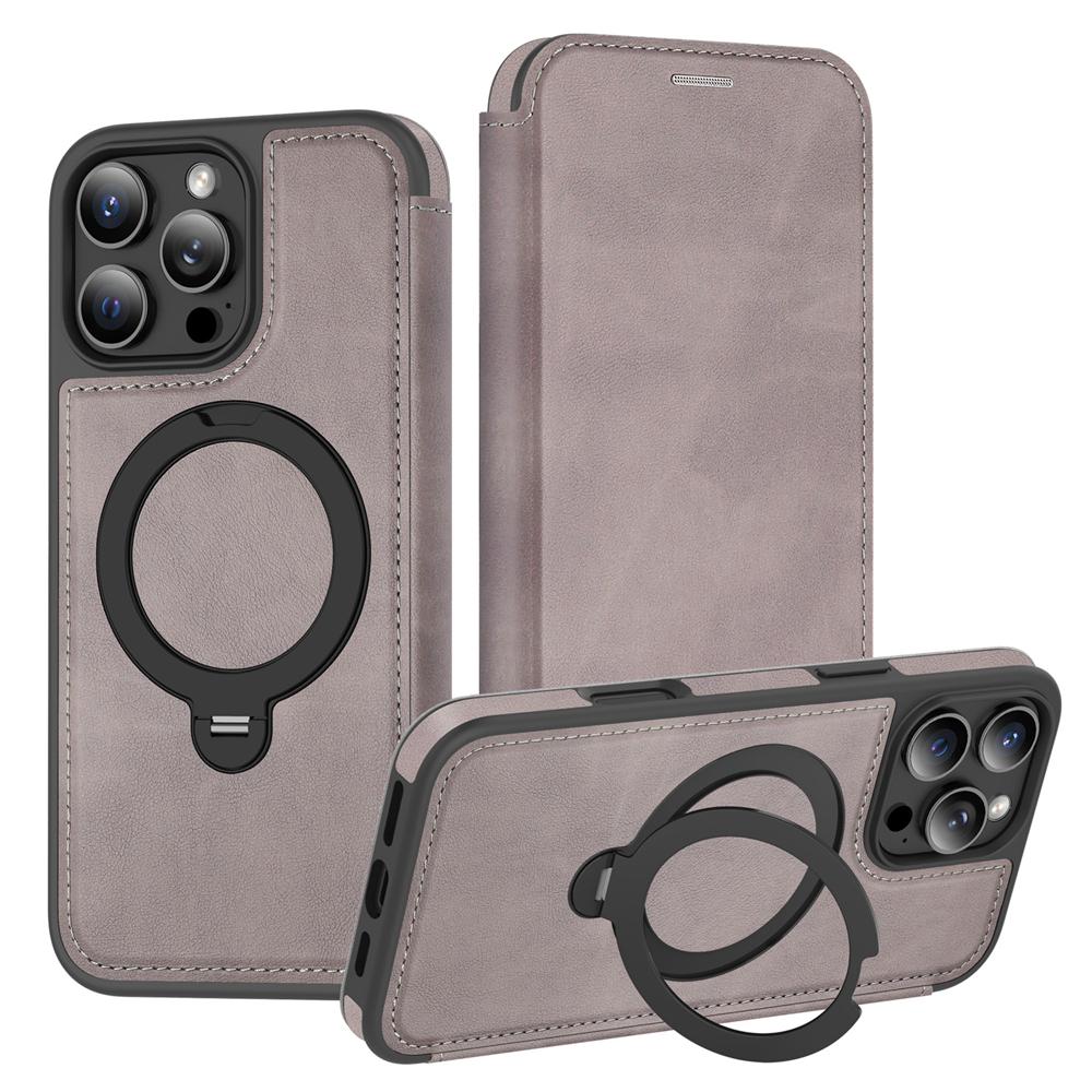 KEYSION Кожаный чехол-книжка из ПУ для iPhone 11 12 13 14 Pro Max 14 Plus, отделения для карт, магнитная подставка-кольцо 360, задняя крышка телефона