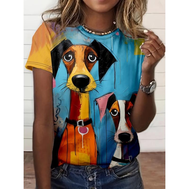 Women's T‑shirt Gradient Gray Interlaced Black White Heart Graphic Print Short Sleeve Summer Casual Daily Tops Women Clothing