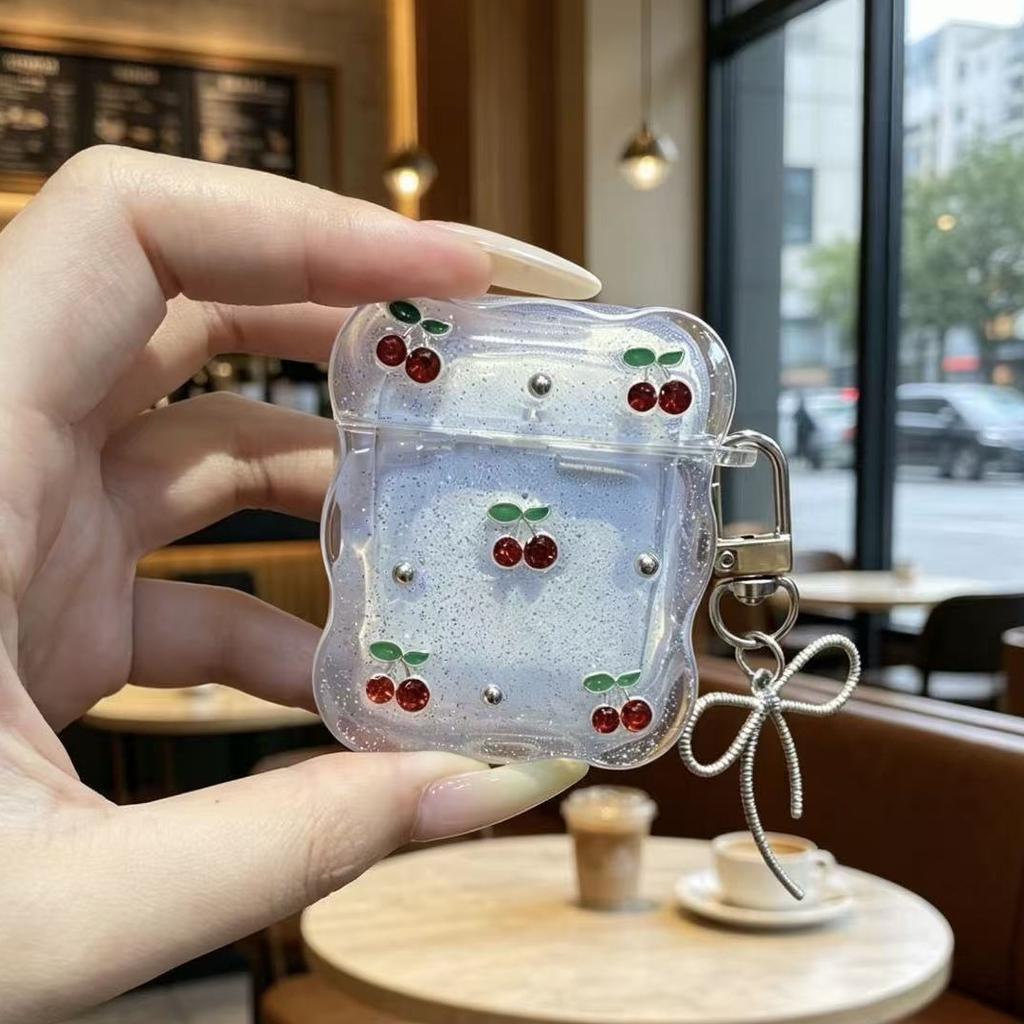 Новый чехол для наушников Epoxy красная вишня подходит для Apple AirPods 1 защитный чехол чехол для наушников AirPods pro1