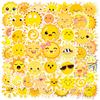 50Pcs/Set Q Funny Sun Emoji Series 02 Stickers Waterproof DIY Fashion Doodle Decals Stickers
