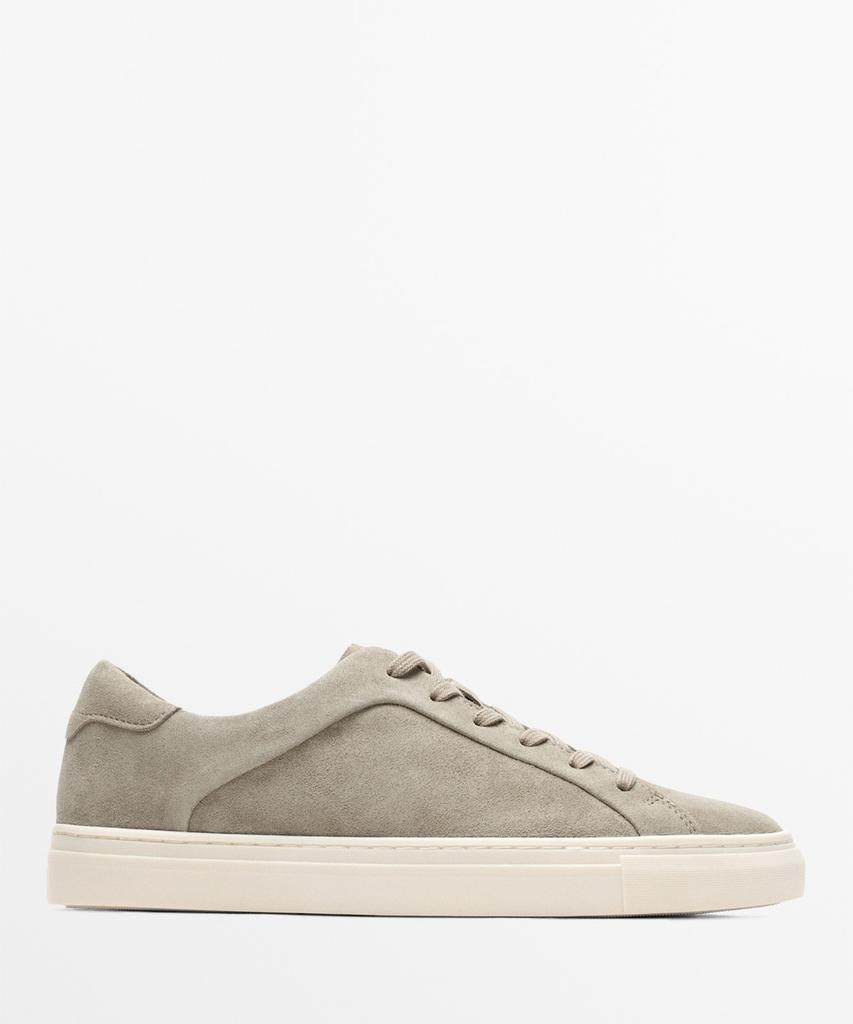 Кожаные кроссовки на платформе Massimo Dutti