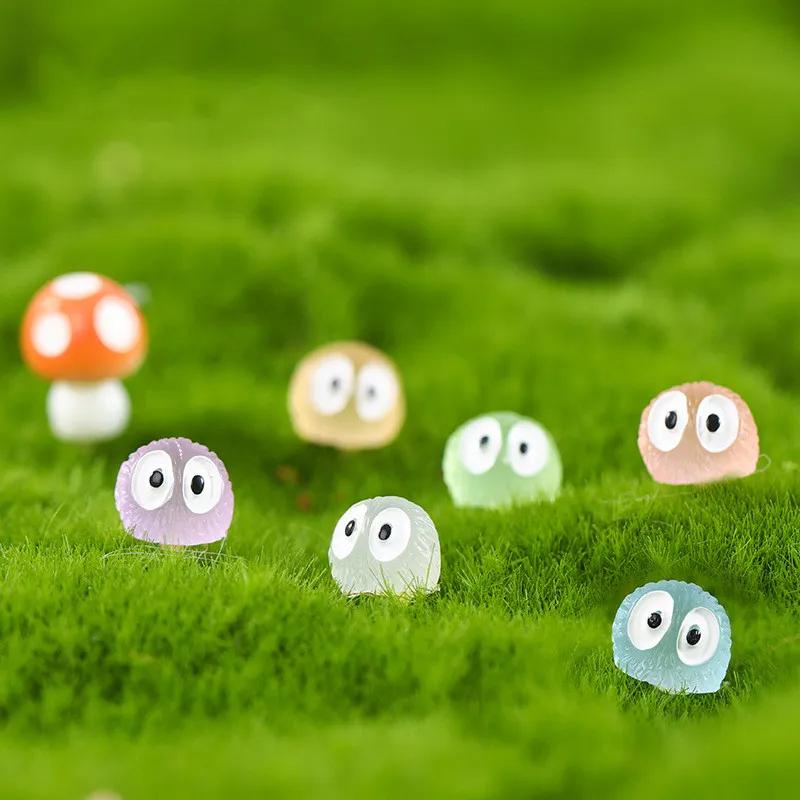 10 шт. светящихся брикетов, эльфийские черные шары, фигурка утки-спрайта, домашний декор, светящаяся миниатюрная фея, аксессуары для украшения сада