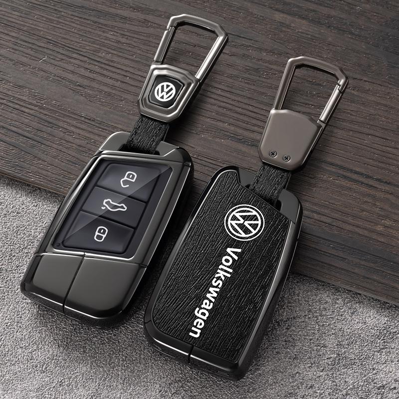 For VW Volkswagen Jetta MK5 Golf Alloy Leather Car Smart Remote Key Case Fob Cover Protector Shell For Volkswagen VW Magotan Pas