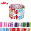 40 шт., рулон хлопчатобумажной ткани, полоски ткани, рулон ткани для квилтинга, предварительно вырезанный рулон для лоскутной ткани в стиле пэчворк