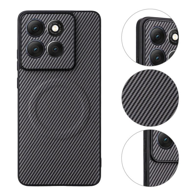 Motorola Moto G86 Power Magnetic Phone Case,Leather Carbon Fiber MagSafe Wireless Charging ShockProof Phone Case Cover for Motorola Moto G86 Power