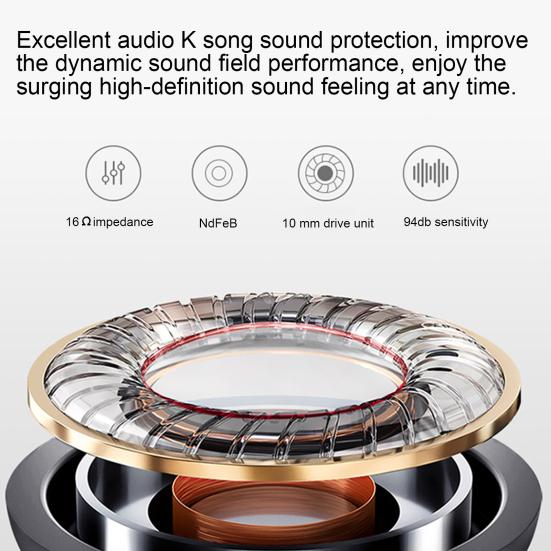 Проводной микрофон, наушники-вкладыши с тяжелыми басами, универсальные затычки для ушей для игр на мобильном телефоне