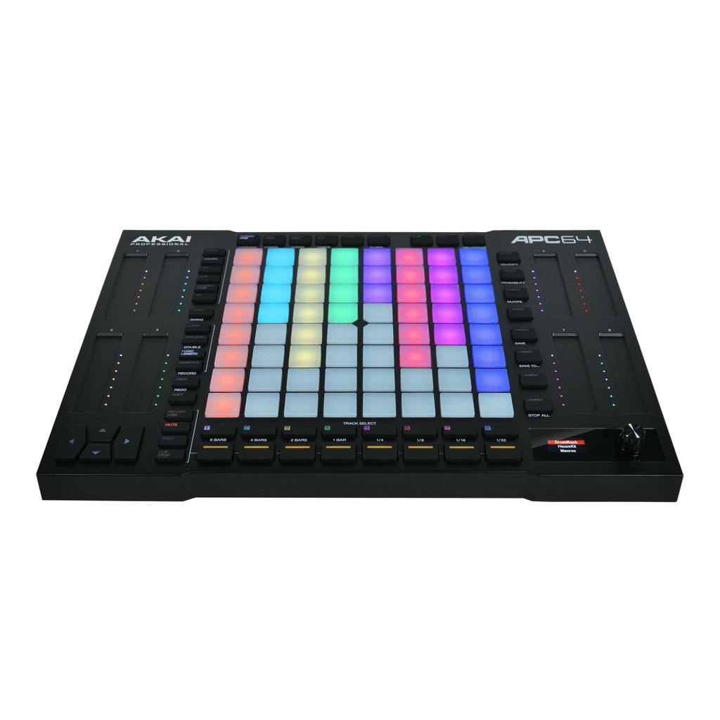 AKAI Professional Ableton MIDI Controller Sampler with Step Sequencer 64 RGB Velocity Sensitive Pads Finger Drums MIDI with 8 Touch Strips APC64
