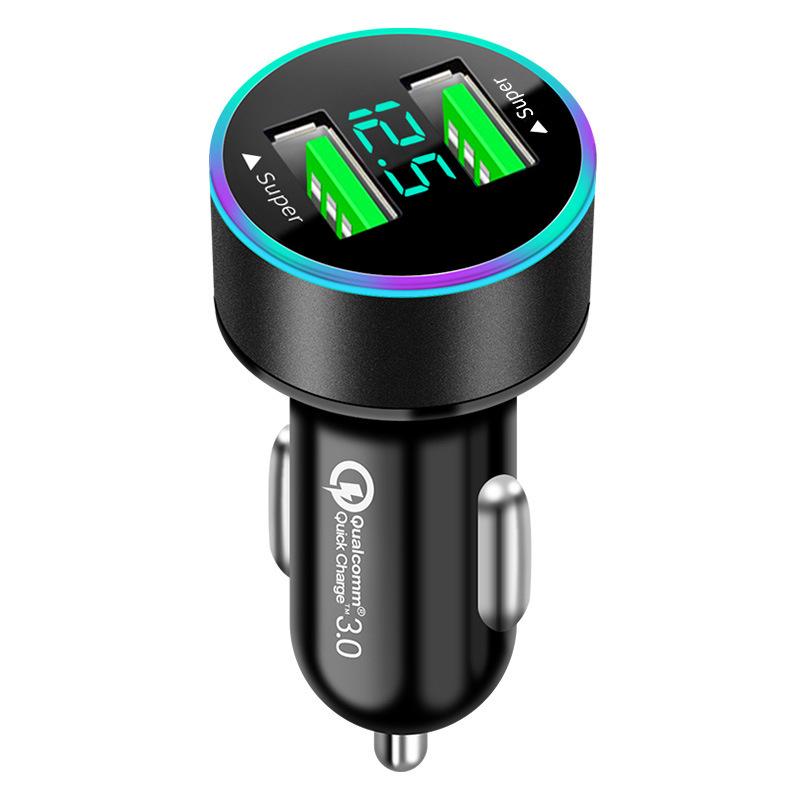 120 Вт Двойное USB Автомобильное Зарядное Устройство с Кабелем Быстрой Зарядки для Прикуривателя