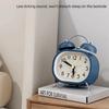 Metal Design Bedside Wake-up Clock Silent Operation Mechanical Clock Metal Alarm Clock  Office