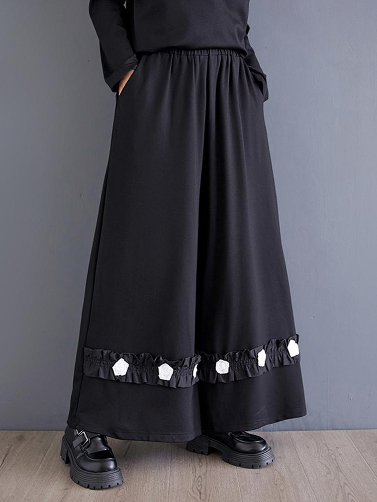 Xitao Женские комплекты брюк с объемным цветочным узором LJ1087