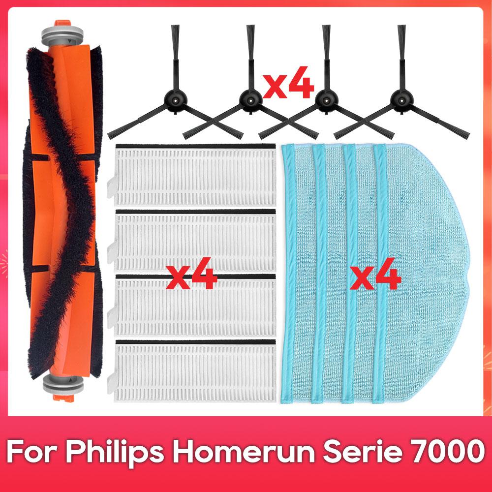 Fit For ( Philips Homerun Serie 7000, XU7100/01, XU7100/02 ) Part Accessory Filter Main Side Brush Mop Robot Vacuum Cleaner Kit