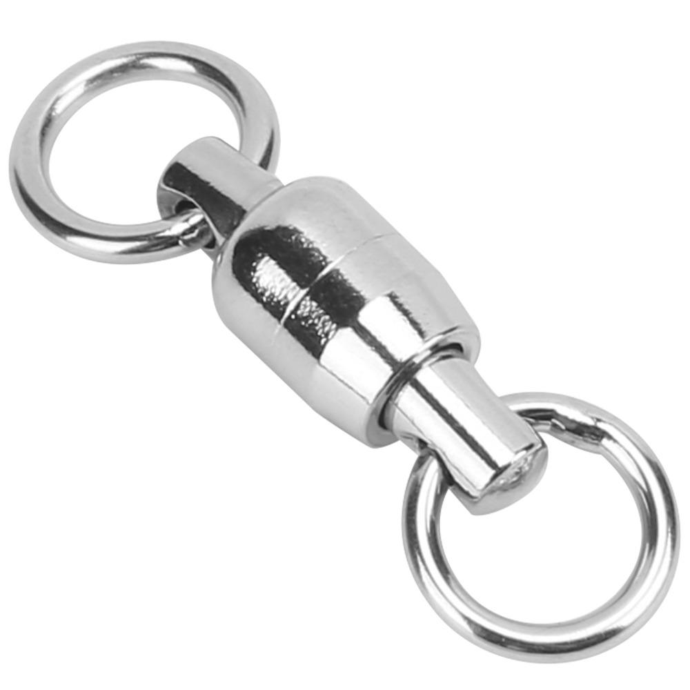 20PCS Stainless Steel Fishing Rolling Connector Fishing Swivel Connector for Fishing Accessories