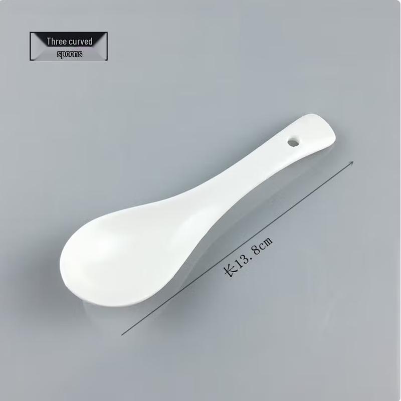Pure White Ceramic 3-Piece Tableware Set