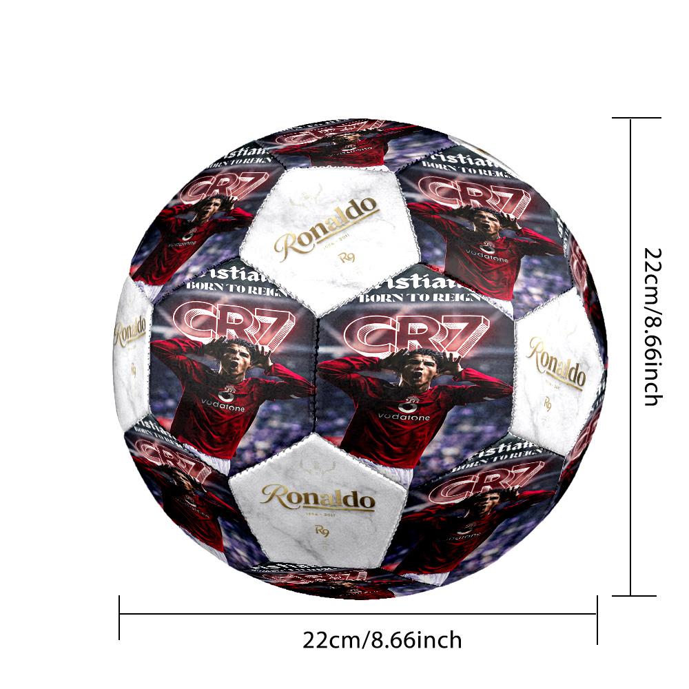 Ronaldo's Real Madrid Ronaldo Size 5 Soccer Football Machine Sewn Indoor/Outdoor Universal Football for Football Accessories Perfect Gift for Friends 