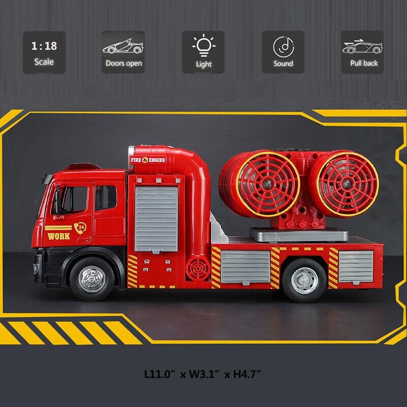Игрушка 1/18 Пожарная машина литая модель пожарной машины с дымоходом для мальчиков коллекция игрушек