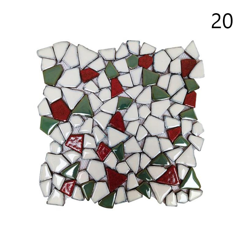 30x30 см Цветная Керамическая Мозаика из Гальки Плитка для Бассейна с Горячими Источниками, Плитка для Рыбьего Пруда, Фрагменты для Туалета, Нескользящий Лист Плитки, Декор для Пола и Стен, Сделай Сам