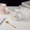 Кружка в форме сумки с ложкой Дизайн сумочки Керамические кружки Офисная домашняя кофейная чашка Десертная чашка для послеобеденного чая Посуда для напитков Изысканные подарки