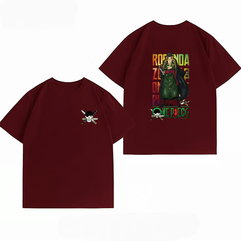 Unisexs Clothing New 100 Cotton Breathable Summer TShirt One Piece Unisexs TShirt Zoro Print Casual StreetwearUnisexsTShirt