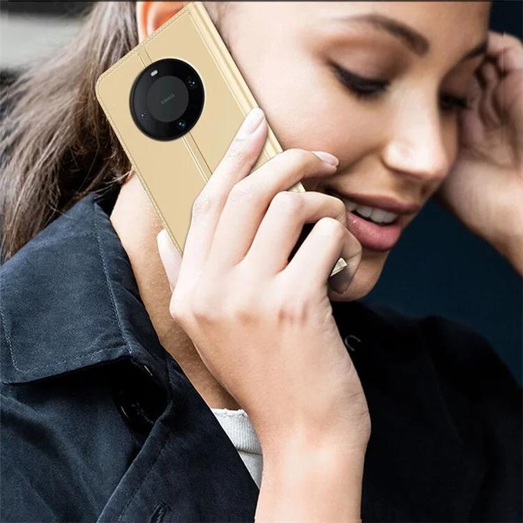 Для Huawei Mate 60 Pro защитный чехол для телефона с отделением для карт TPU PU кожаный чехол-книжка с подставкой