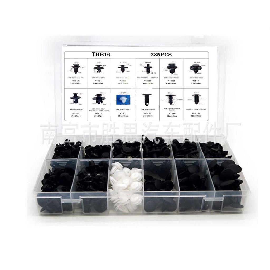 280-Piece Snap Fasteners Set for Toyota, Honda, BMW, Chrysler, and Suzuki Vehicles