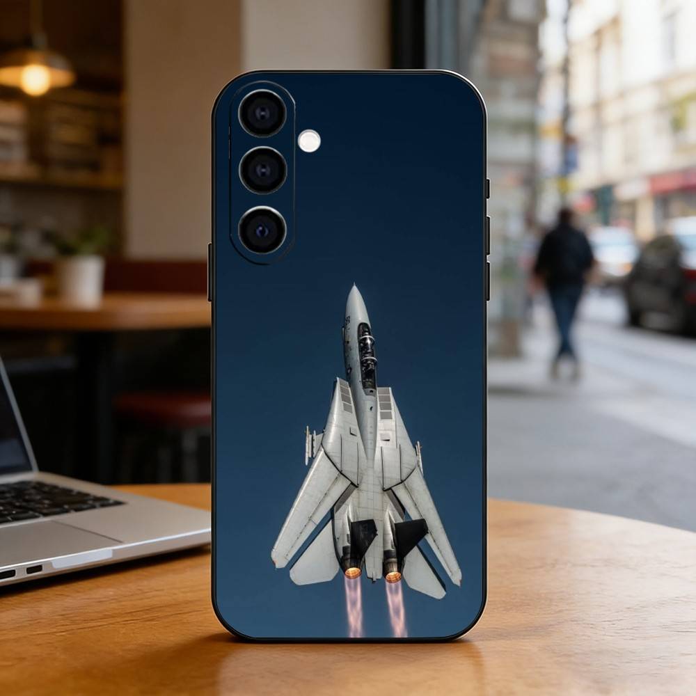 Cool Aircraft Phone Case For Samsung Galaxy A73,A72,A71,A70,A53,A52,A51,Soft Silicone Black Cover
