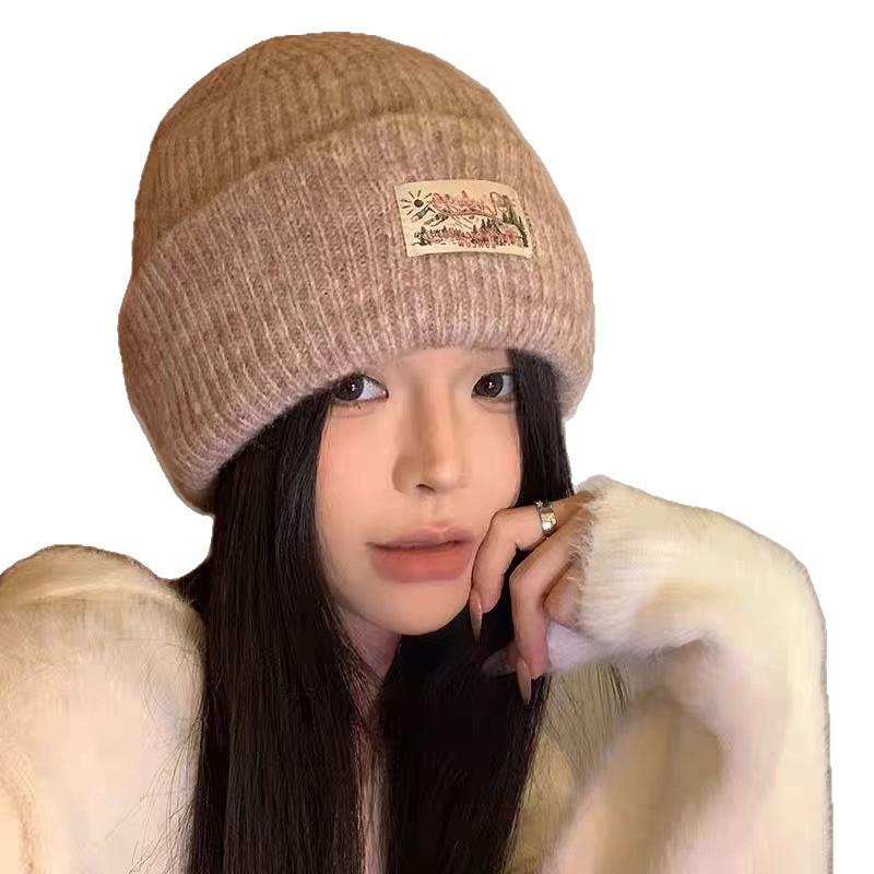 Big head circumference knitted hat for men and women, warm and cold in autumn and winter, couple ear protection wool hat, small face, ski cold hat tid