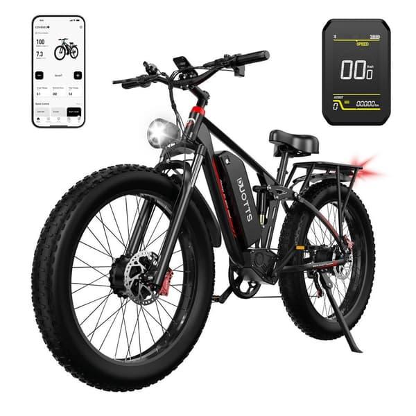 DUOTTS S26 Electric Bike 750W Motor, 48V 20Ah Samsung Battery, 120KM Range, IP55 Waterproof, 55° Climbing