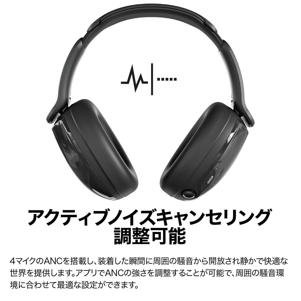 Skullcandy Official Store Hesh 540 ANC Noise-Canceling Wireless Headphones with THX Spatial Audio, External Sound Capture, 65 Hours of Battery Life,