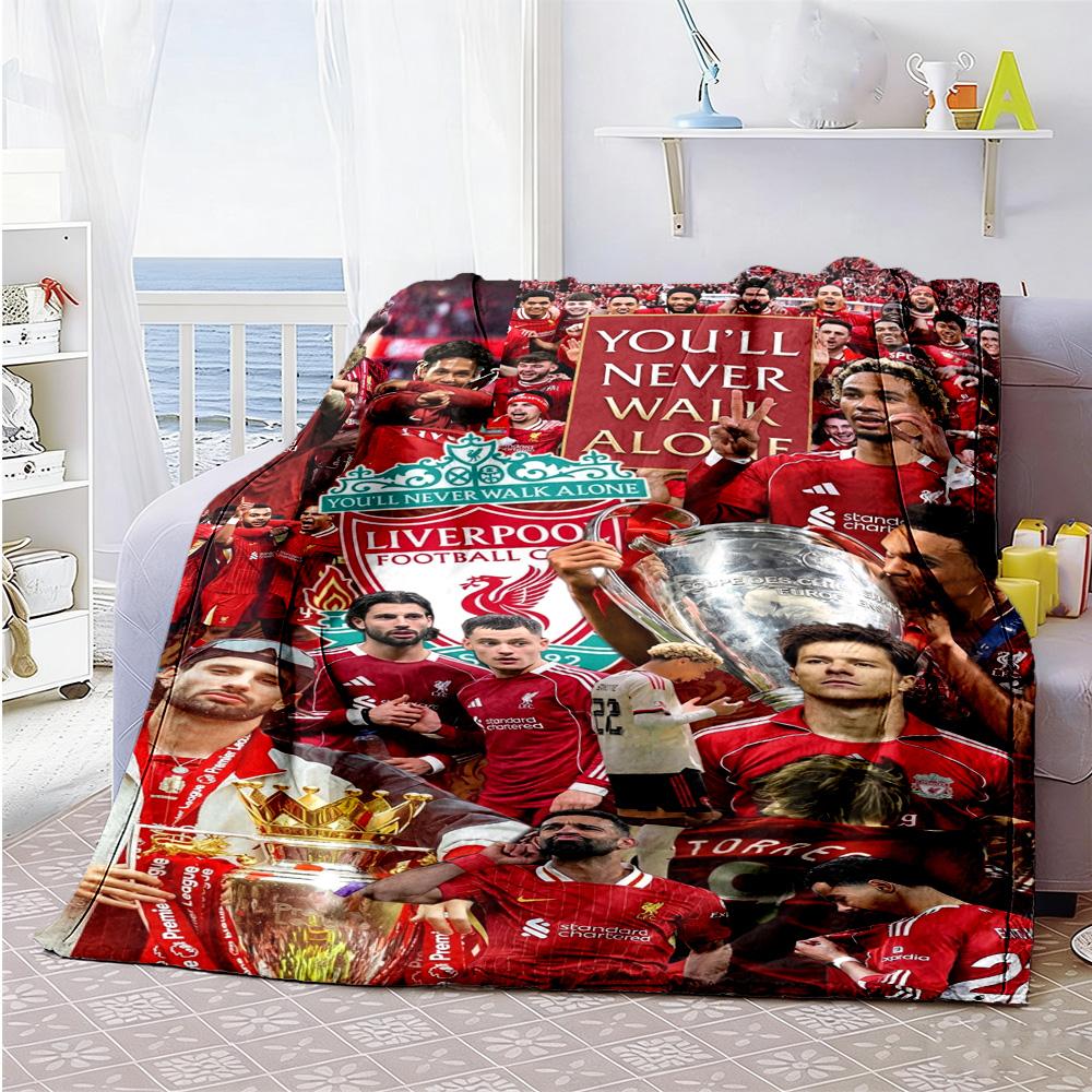 Liverpool Personalized Text Blanket Cozy Personalized Blanket Soft Warm Cozy Perfect for Couch Home Decor Chair Sofa for All Occasions