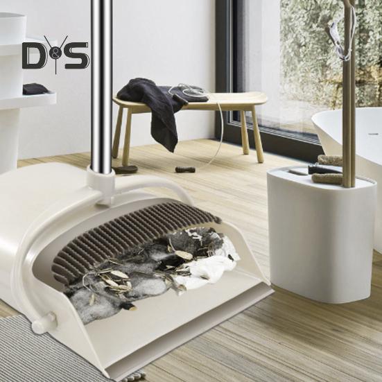 2 шт./комплект с длинной ручкой, набор совков, самоочищающаяся комнатная метла для уборки пола, набор совков с мягкой щетиной