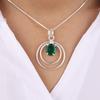 Chrome Diopside Gemstone 925 Sterling Silver Handmade Jewelry Boho Pendant 1.65" PP-61-11