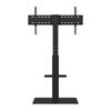TV Stand Mount, Swivel Tall TV Stand for 32 to 85 inch TVs, Height Adjustable Portable Floor TV Stand with Tempered Glass Base for Bedroom, Living