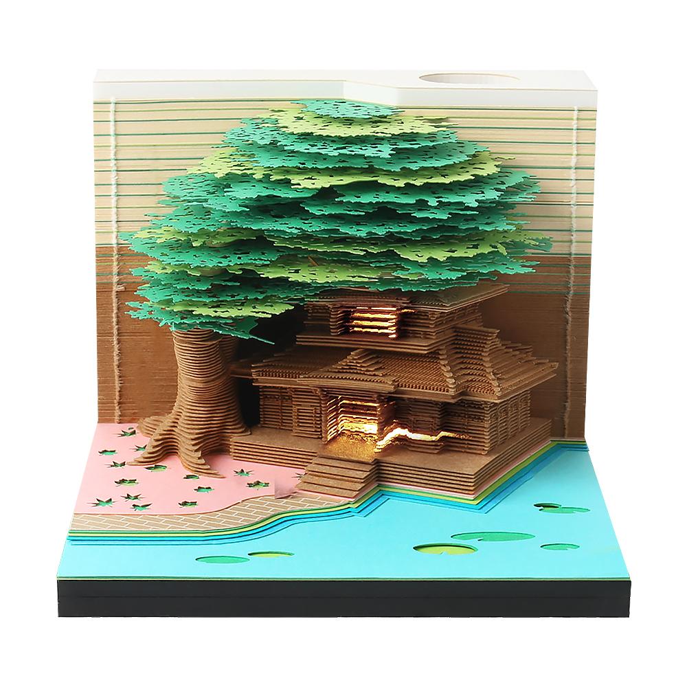 New Product 3D Memo Pad Custom Logo Desk Calendar Magic Tree Christmas Tree Notepad Bookmarks Stationery Gift Set Birthday Items