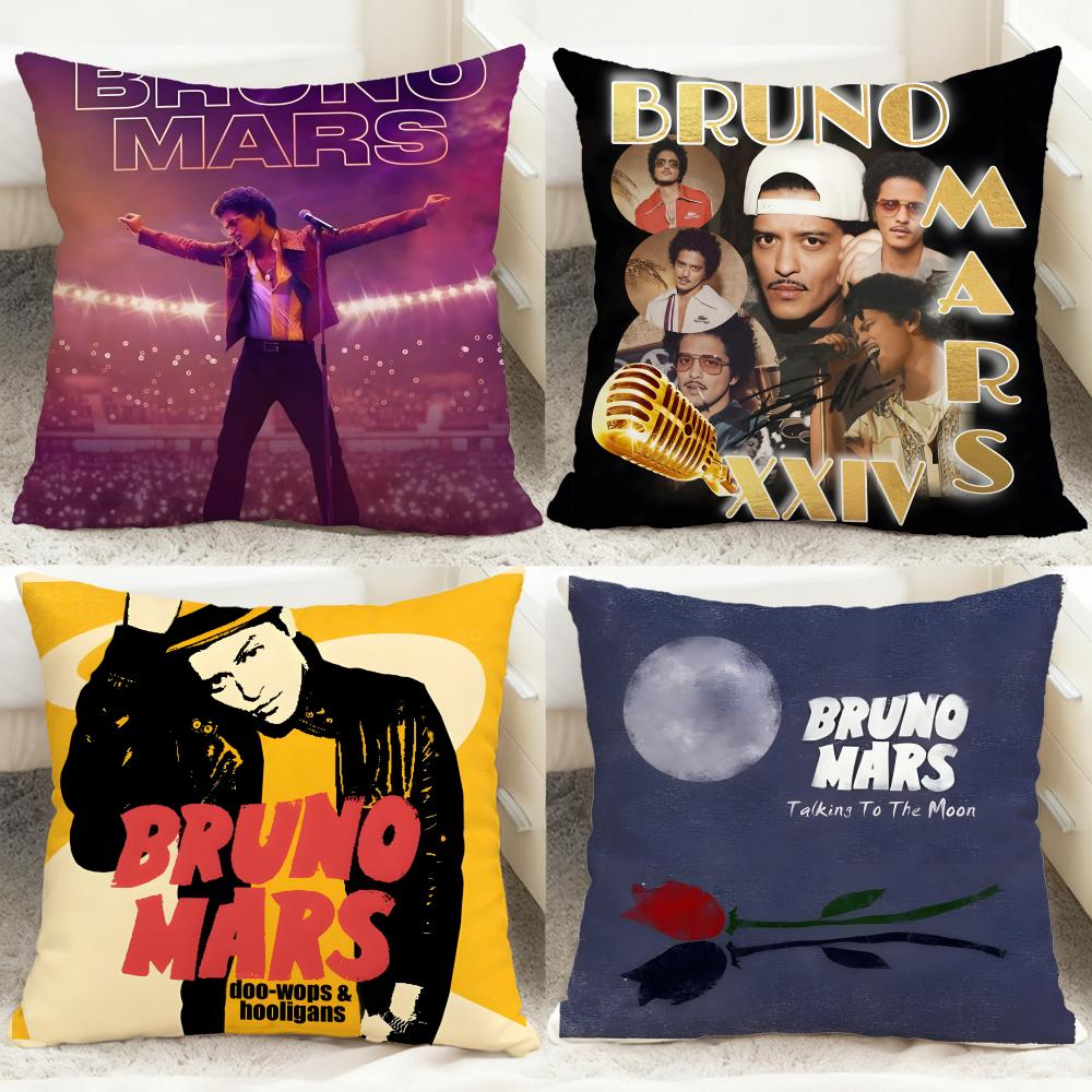 Popular Bbruno Marses Cushion Cover Comfortable Reversible Pillow Cover Ideal for Car Sofa Bedroom Beyond