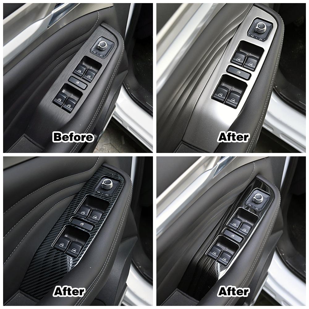 Для Haval F7 F7X 2018-2024 Автоматический переключатель стеклоподъемника Панель Отделка Нержавеющая сталь Декоративные детали интерьера Рама Молдинги Аксессуары