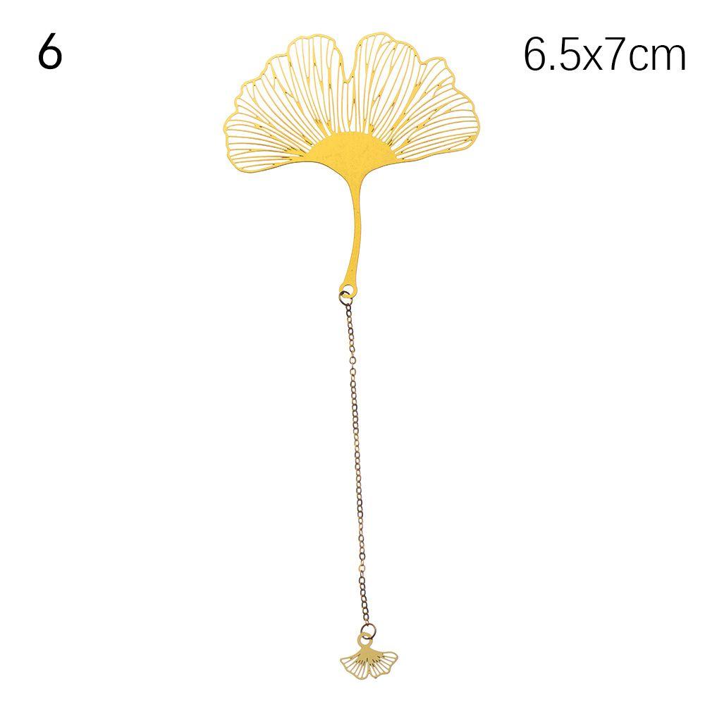 Милый держатель для книги абрикосового цвета с кисточкой в китайском стиле, металлическая закладка в виде листа