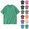 Adult T-shirt Casual Loose Solid Color Round Neck Pullover Short Sleeve T-shirt Top