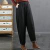 Женские повседневные брюки, эластичные, с высокой талией, свободный крой, утолщенные спортивные брюки с карманами, однотонные повседневные брюки