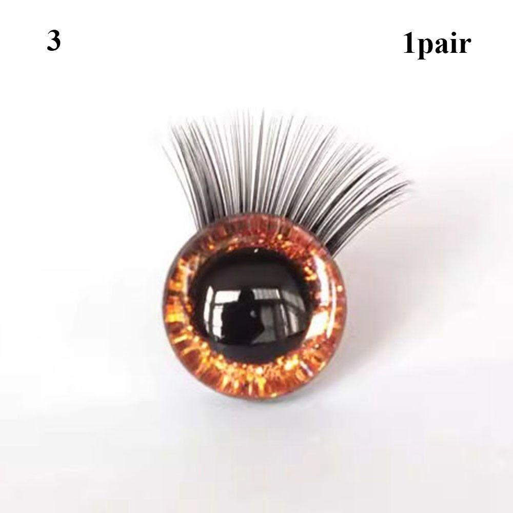 10 Colors Glitter Crystal Eyes 12mm Eyes with Eyelash New Bear Animal Eyes Doll Accessories