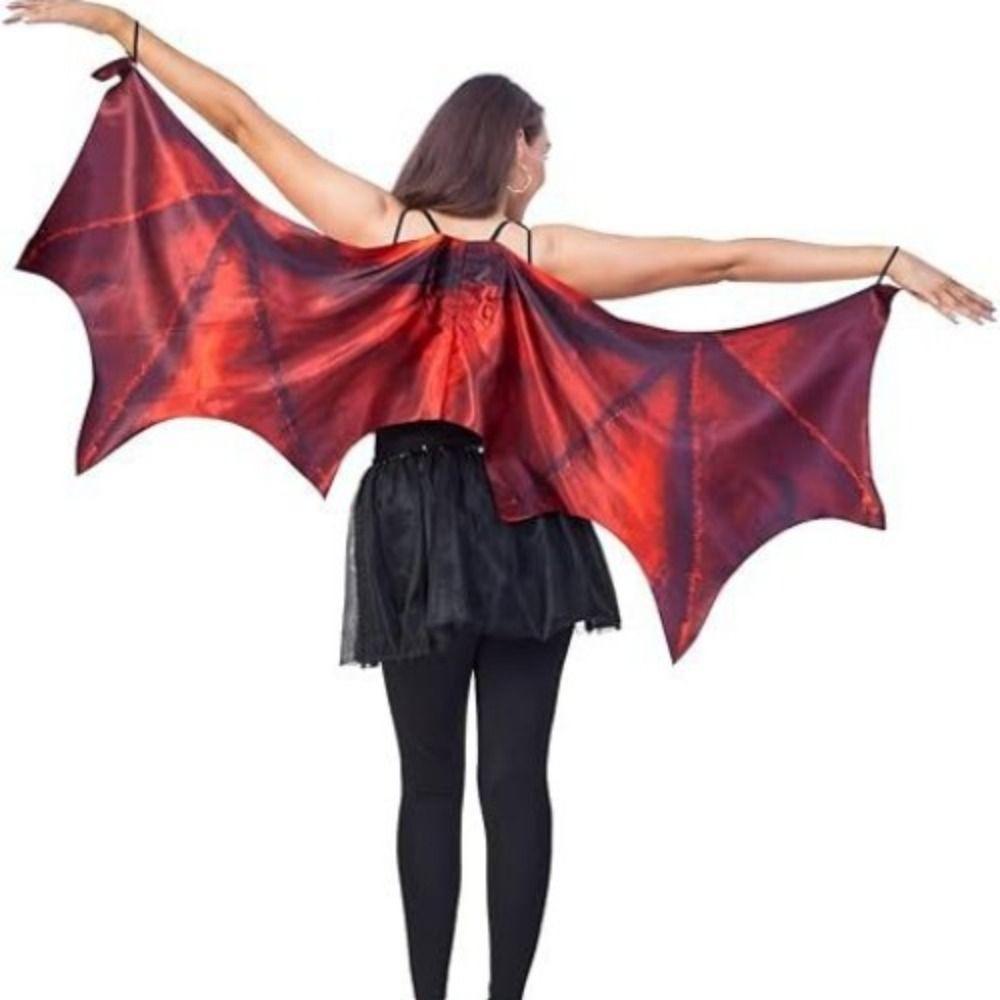 Role Play Green Purple Wings One Size Dragon Demon Wings Women's Dragon Horn Wings  Adult