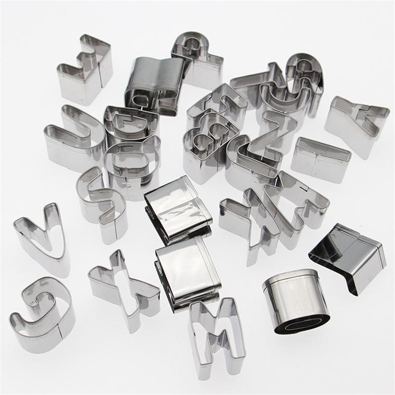 26 Alphabet Cookies Cutters Stainless Steel A-Z Mini Shape Biscuits Mold (BPA Free, No FDA)