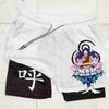 Шорты с рисунком из мультфильмов, мужские летние двухслойные повседневные спортивные брюки для фитнеса и спорта «два в одном»